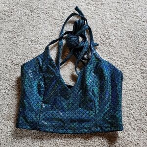 Blackmilk Mini Mermaid Blue Strappy Crop